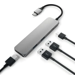 یوایسبی کی قسم سی حب اڈاپٹر، الٹرا پتلا ایلومینیم ملٹی پورٹ کی قسم سی سی 4K HDMI یوایسبی 3.0 پر قسم سی چارجر پورٹ PD3.0 کنورٹر کے ساتھ نئے MacBook پرو، گوگل Chromebook ٹی وی USB سی آلات اور مزید ...