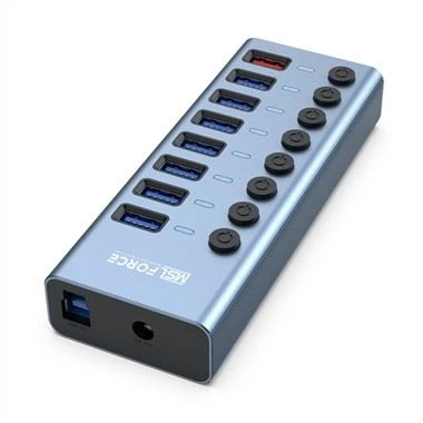 8Port Usb Extender دیوار ماؤنٹ بریکٹ کے ساتھ